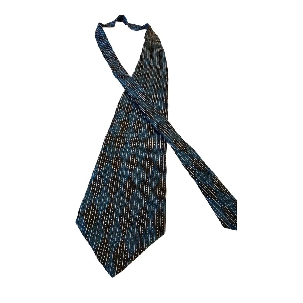 VINTAGE GRAPPA IMPORTED ITALIAN SILK‎ NECK TIE 100% Silk Geometric Multicolor
